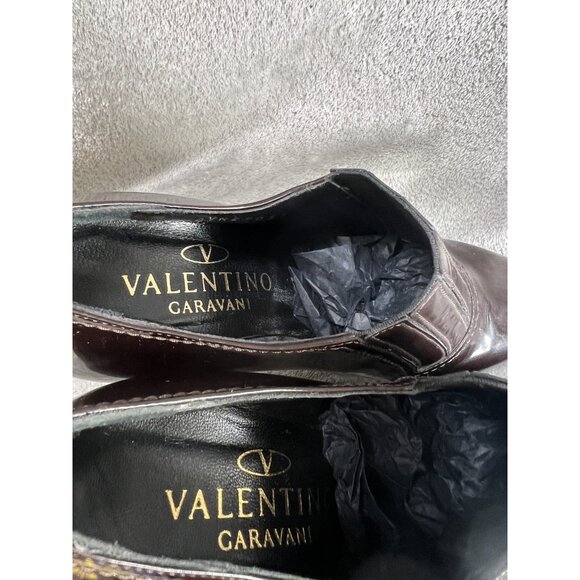 Valentino Garavani Women’s 37 6.5 Brown Stilettos ￼Patent Leather Ankle Booties - Picture 11 of 14